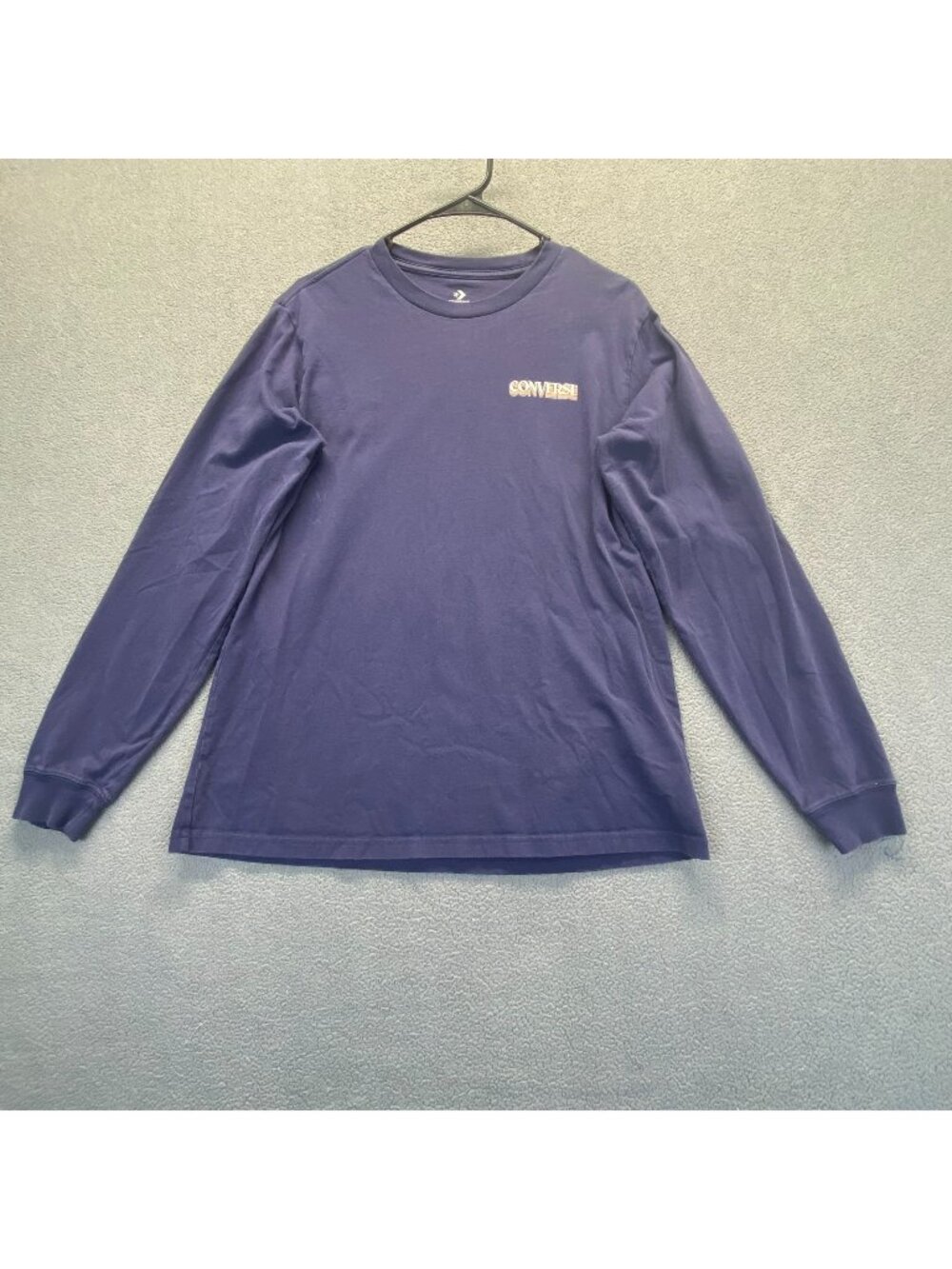 CONVERSE Mens Graphic Top Long Sleeve M BLUE